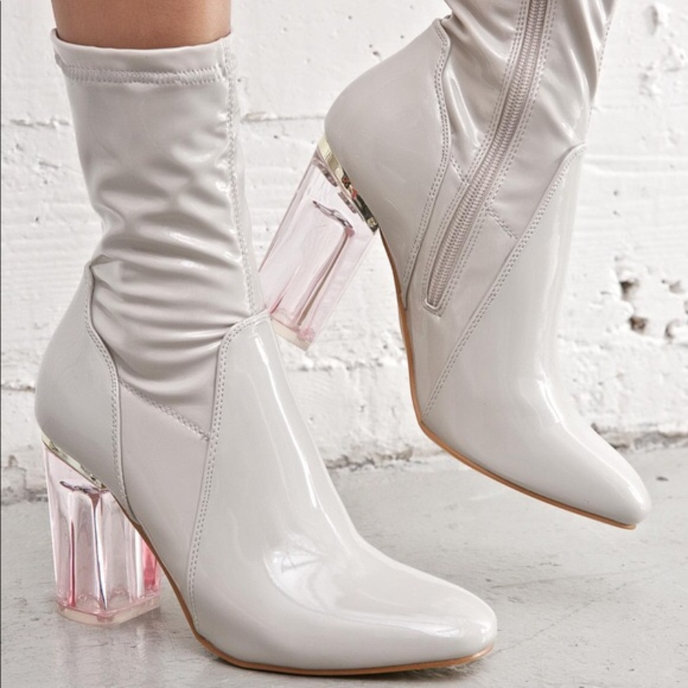 BRAND NEW Cape Robbin clear heel mid-calf boots